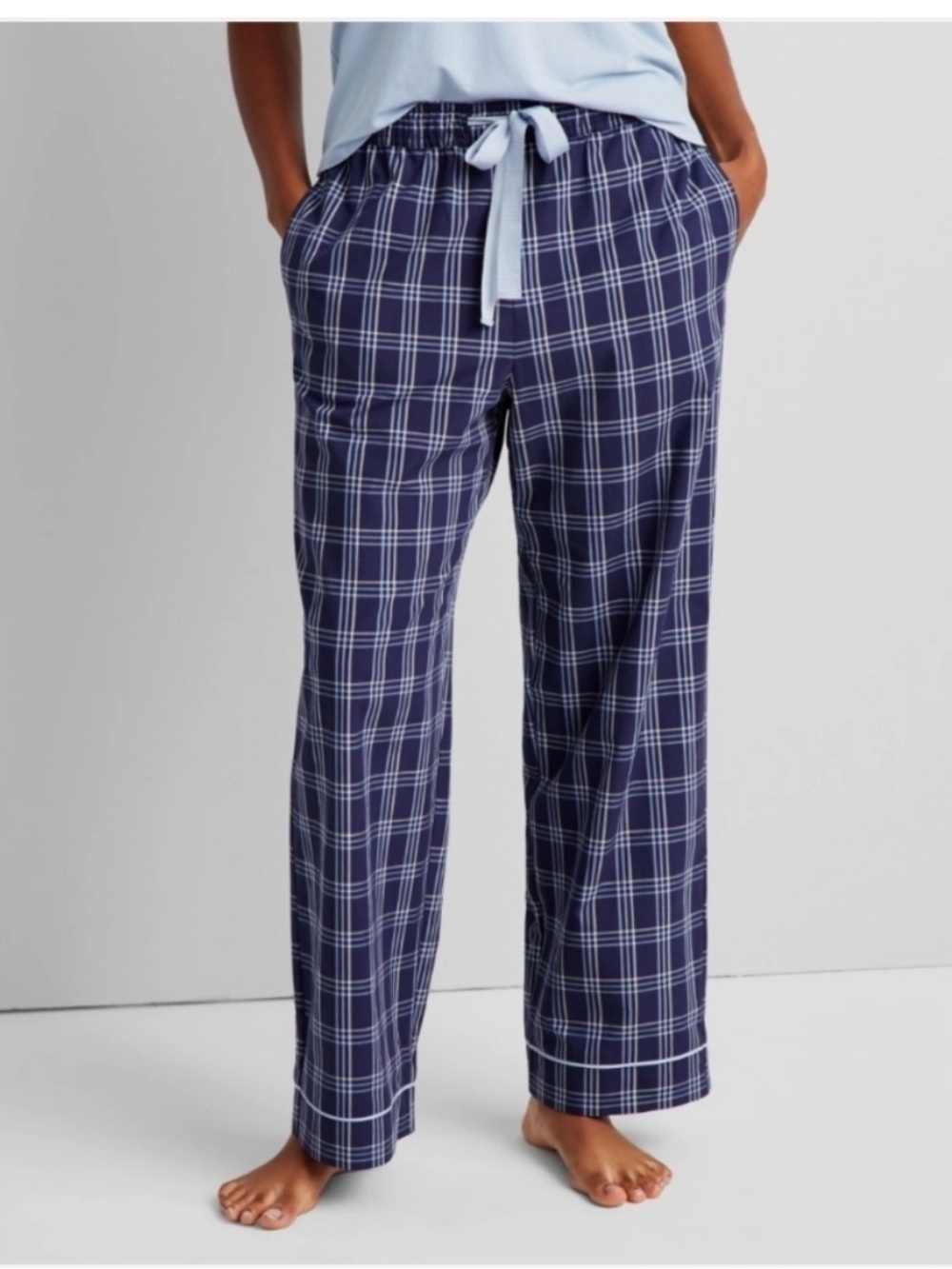 State of Day women’s poplin pajama paints offset plaid